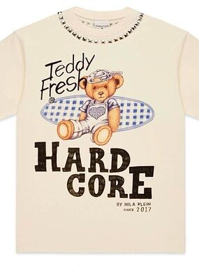 Teddy Fresh Women’s Streetwear Cream Teddy Fresh Graphic Tee Shirt Size 2XL NWOT